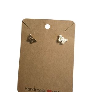 Cute Small Nickel Free Butterfly Stud Earrings